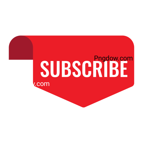 Subscribe button illustration, transparent background