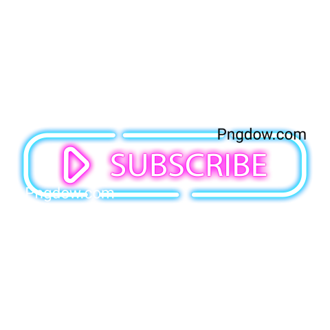 Subscribe Neon Glow Label transparent background image