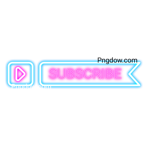 Subscribe Button Neon, Png transparent background