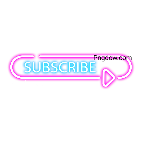 Subscribe Button Neon transparent background image Free