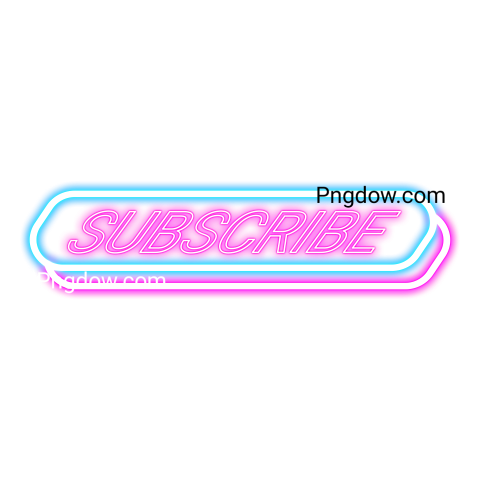 Subscribe Button Neon png image free download