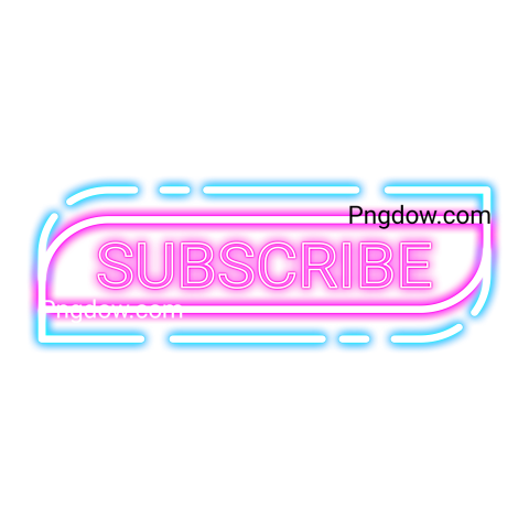 Subscribe Button Neon image For Free