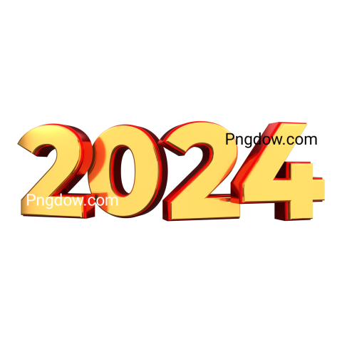 New Year 2024 transparent background image