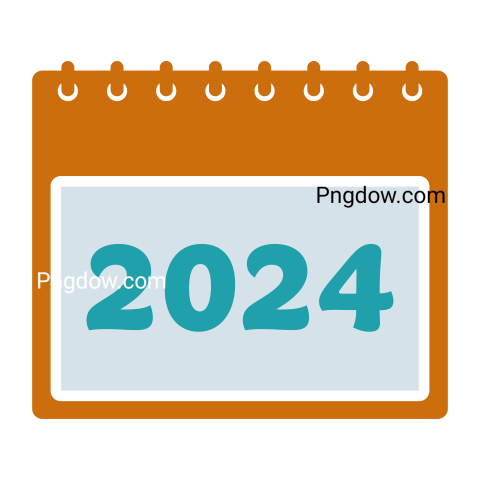 2024 Calendar Colored Icon  Editable Vector EPS Symbol Illustration