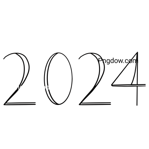 2024 number design template  New year icon