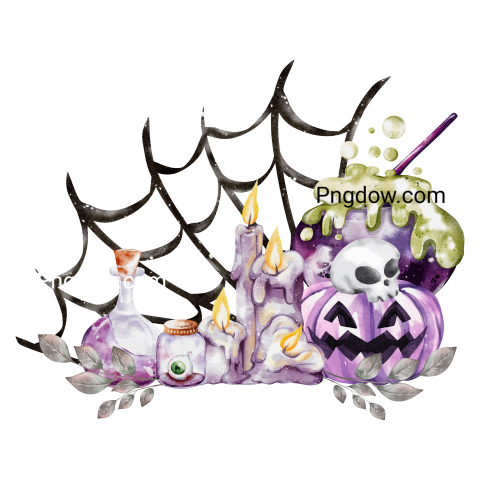 Halloween watercolor Png transparent background