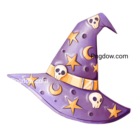 Watercolor Halloween Witch Hat