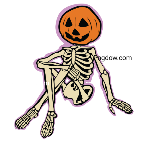Halloween retro character pumkin