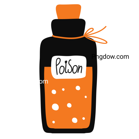 Halloween poison bottle illustration