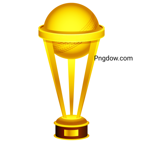 Realistic Golden Trophy Cup for Cricket Sport