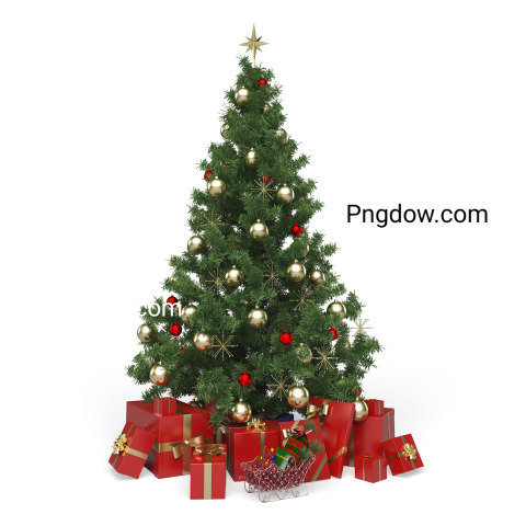 Tree with Gifts transparent background