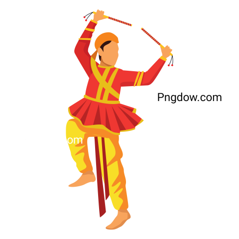 Hindu Dancer Traditional Character Icon