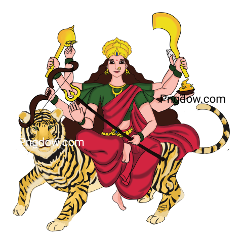 Durga Mata, Navratri Illustration  Indian Festival