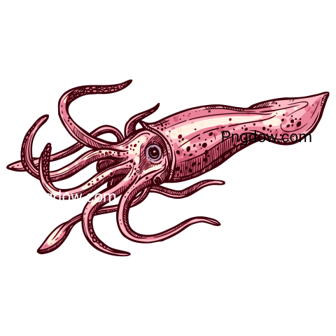 Squid Illustration transparent background