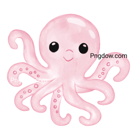 Squid sea animal cute doodle Png free