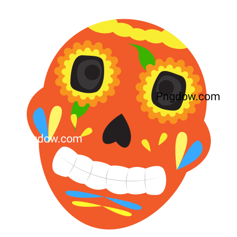 Mexican Skull  Dia De Los Muertos transparent background free