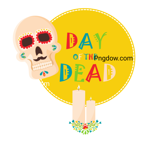 Day of the Dead Poster, Mexican Dia De Los Muertos Sugar Skull Holiday Vector Illustration