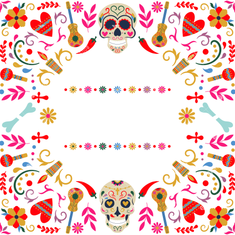 Dia De Los Muertos Banners  Day of the Dead Mexican Sugar Human Head Bones and Flowers Vector Background Set  Mexican Dead Day Holiday Cards, free