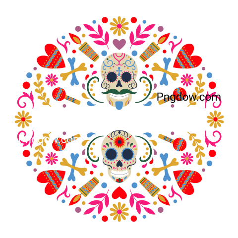 Dia De Los Muertos Banners  Day of the Dead Mexican Sugar Human Head Bones and Flowers Vector Background Set  Mexican Dead Day Holiday Cards