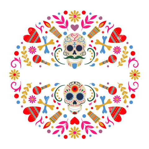 Dia De Los Muertos Banners  Day of the Dead Mexican Sugar Human Head Bones and Flowers Vector Background Set  Mexican Dead Day Holiday Cards