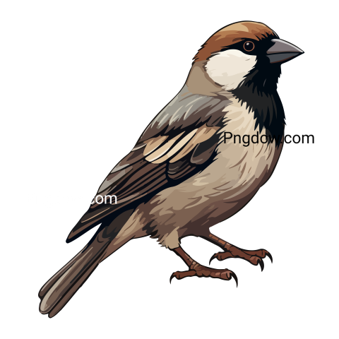 Cute sparrow transparent background