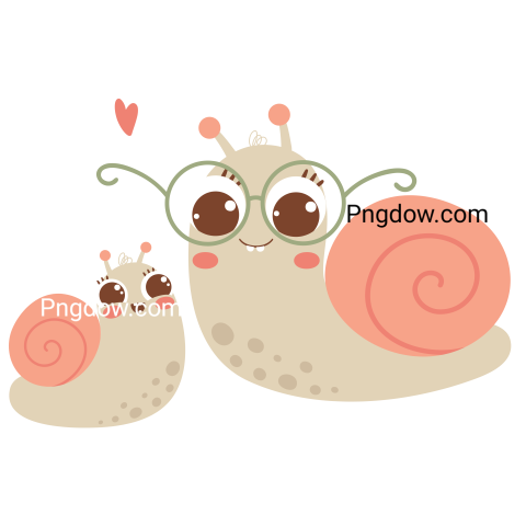 Mother snail and baby snail