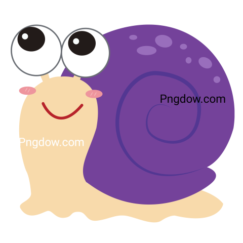 Snail with Purple Shell transparent background