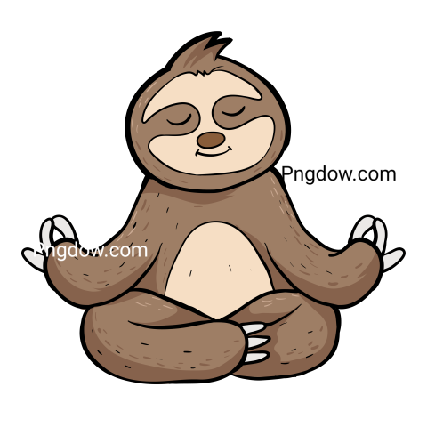 Sloth Yoga Cartoon
