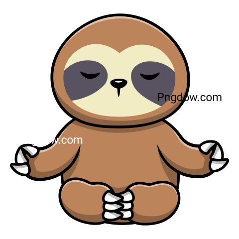 Cute Sloth Yoga Cartoon Vector Icon Illustration  Animal Spo