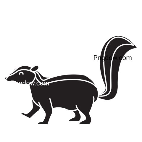 Skunk Animal Cartoon transparent background free