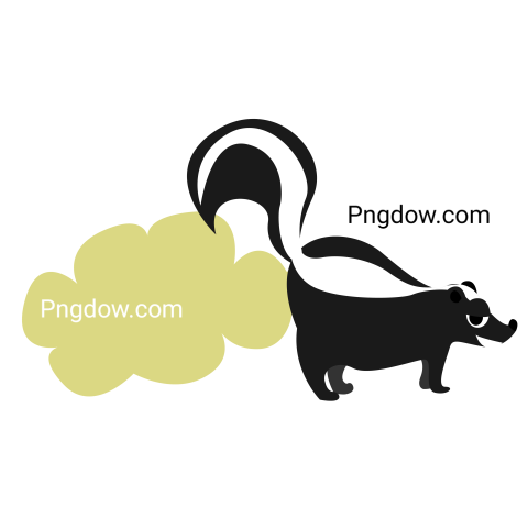 Smelly Skunk, Illustration, Vector on White Background