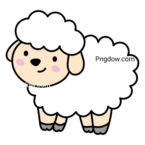 Smiling Sheep Illustration