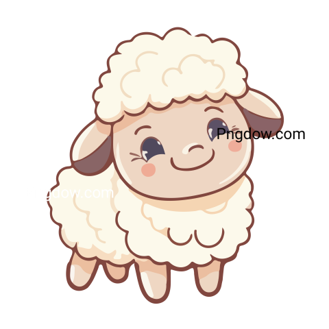 Cute baby Sheep transparent background