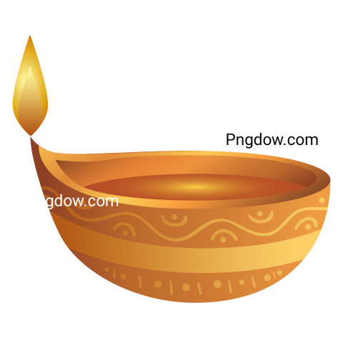 Wooden Diwali Candle Decorative Icon