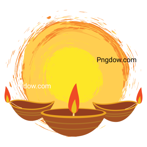 Vector Art showing Diwali, the Hindu festival of lights candle artwork png free