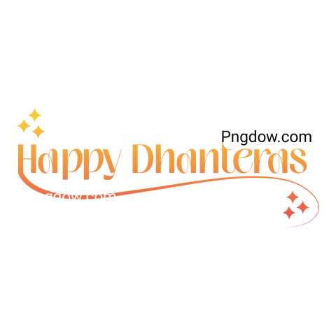 Happy Dhanteras Typography text, happy diwali text, golden orange color, happy deepawali, dhanteras text illustration vector, indian festival text, greetings wish, hindu festival, festival of diwali, lashmi puja vector