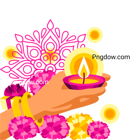 Happy Diwali Greeting Card, Deepavali or Dipavali Festival of Lights