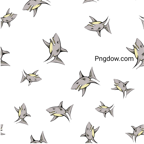 Sharks Pattern transparent background