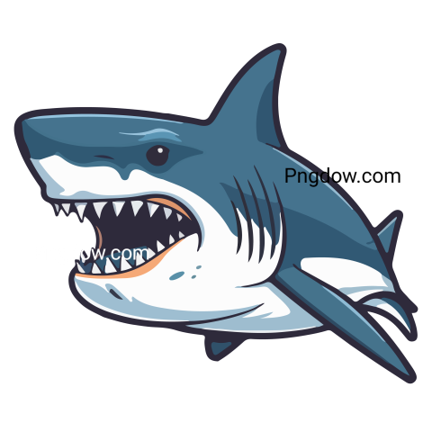 Shark cartoon transparent background free