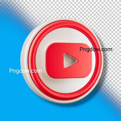 Youtube logo icon isolated 3d rendering, vector Free