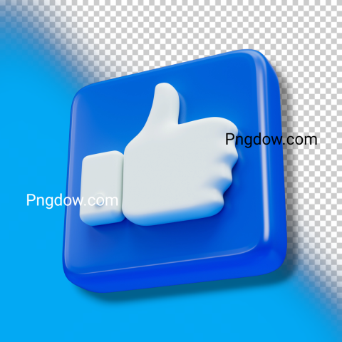 Like Social Media Reaction 3d render Cutout