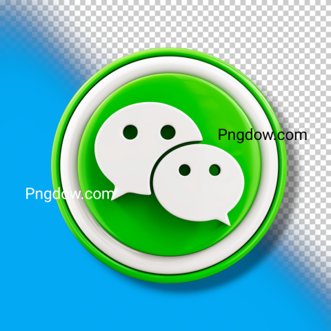 Wechat 3d social media isolated logo icon SVG