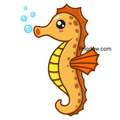 Cute seahorse cartoon illustration