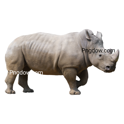 Rhinoceros on White Background