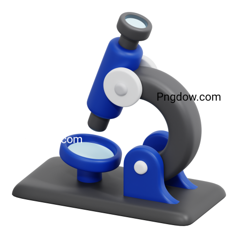 Microscope 3d render icon illustration
