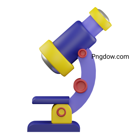 3d microscope science icon illustration
