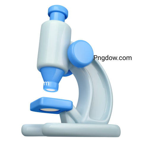 Cartoon microscope 3d icon