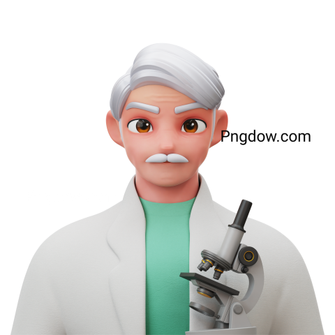 3D Character Avatar Old Man Scientist