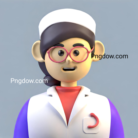 3D Character Avatar Female Doctor Premium