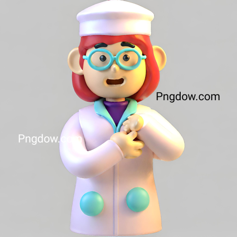 3D Character Avatar Female Doctor,